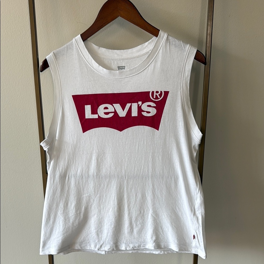Levi's Red and White Muscle Tank